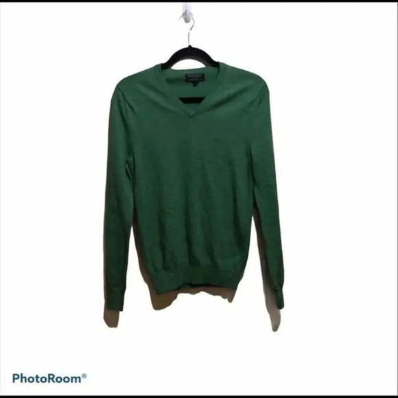 Express green merino wool sweater - Picture 1 of 7